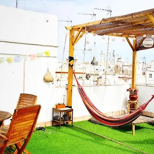 Bright With Ac And Rooftop Terrace In The Heart Of Cádiz
